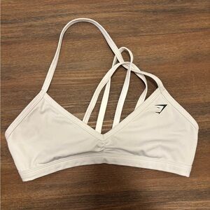 Gymshark Cream Strappy Sports Bra